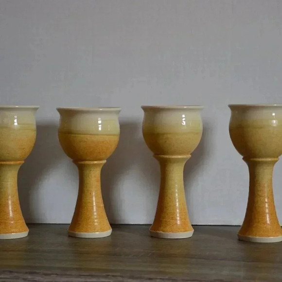 Set of Handmade Pottery Goblets - Picture 2 of 5